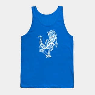 SEEMBO Dinosaur Skater Skateboarding Skateboard Skateboarder Tank Top